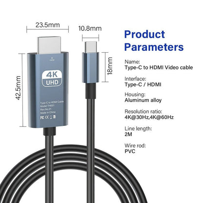 BowLift | Usb C to Hdmi Cable Cool Running Hdmi to USB C