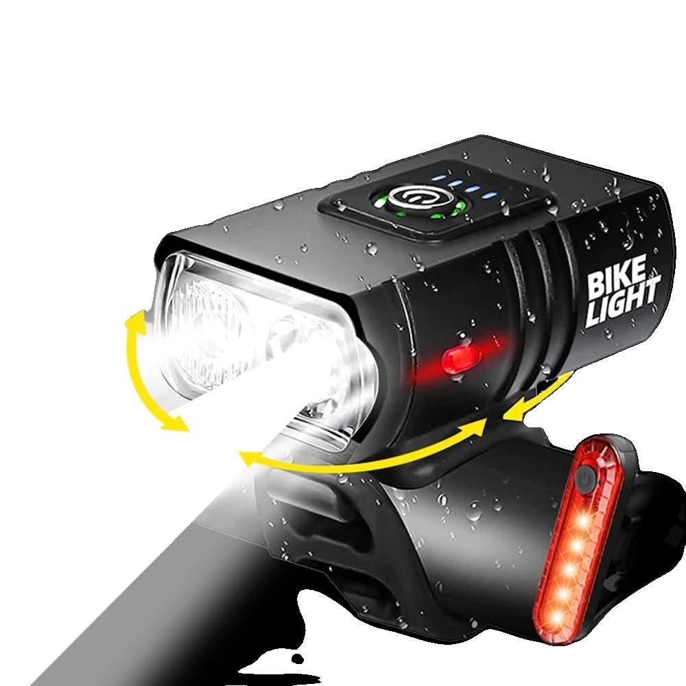 Skanto | NightRay – LED Bike Light with USB Charging and 1500 Lumens for Safe Night Rides