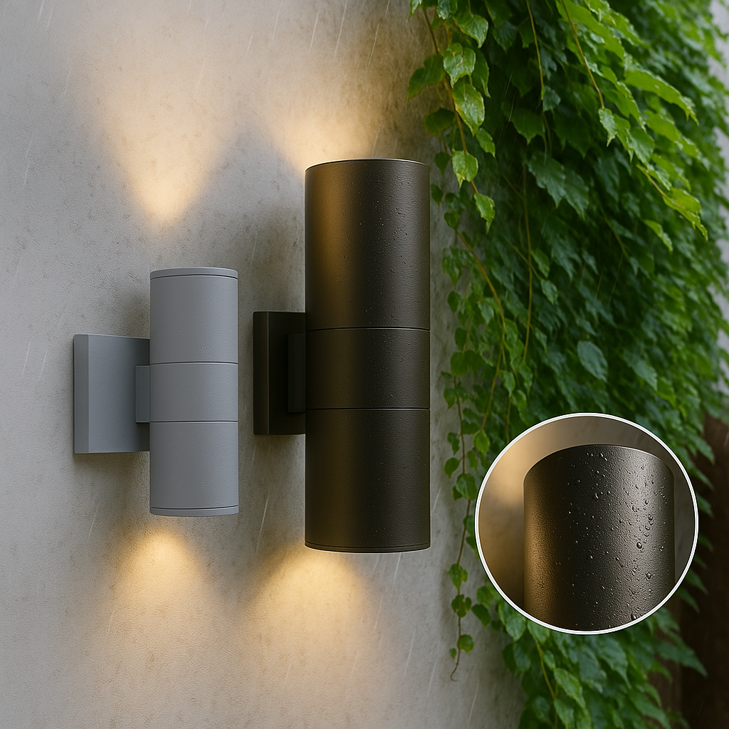 BowLift | Outdoor Wall Light with Black Aluminium Finish
