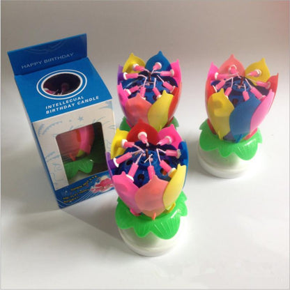 Rotating Lotus Cake Candle | Bowlift