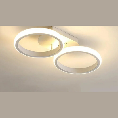 Modern LED Ring Chandelier – Minimalist Ceiling Light for Living Room and Dining Area | Karnz