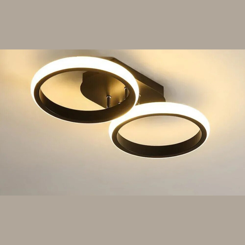 Modern LED Ring Chandelier – Minimalist Ceiling Light for Living Room and Dining Area | Karnz