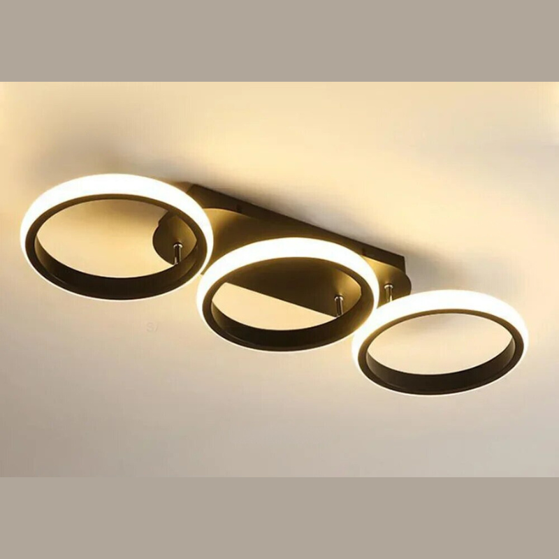 Modern LED Ring Chandelier – Minimalist Ceiling Light for Living Room and Dining Area | Karnz