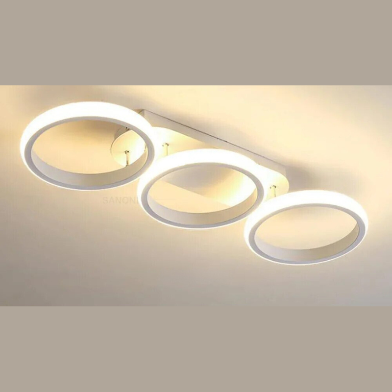 Modern LED Ring Chandelier – Minimalist Ceiling Light for Living Room and Dining Area | Karnz