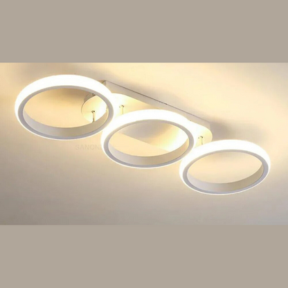 Modern LED Ring Chandelier – Minimalist Ceiling Light for Living Room and Dining Area | Karnz