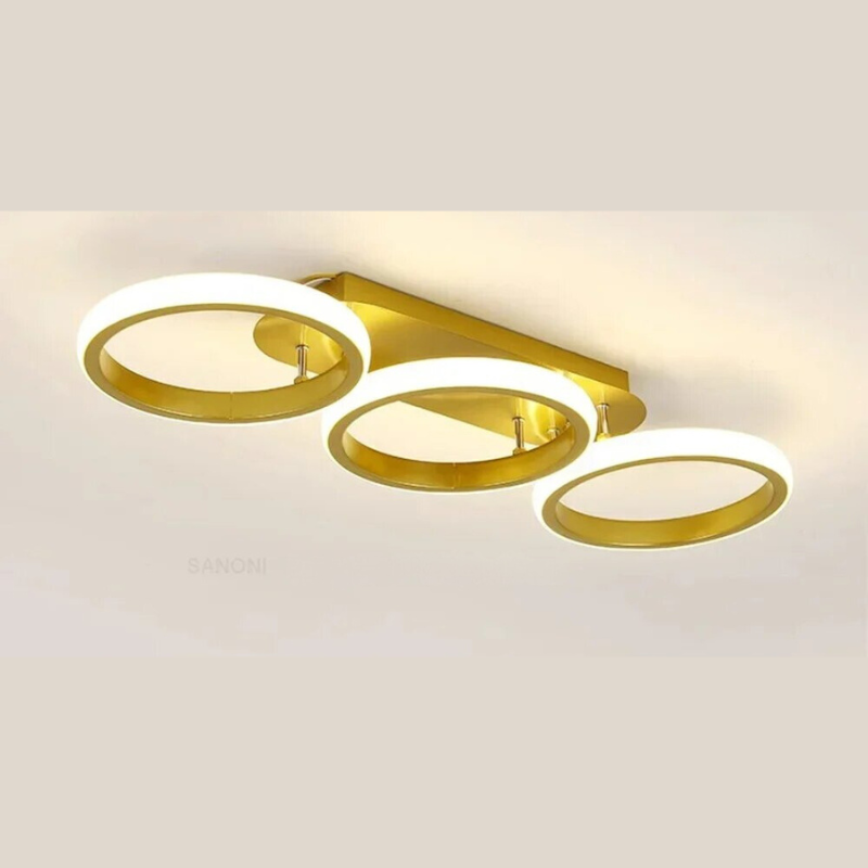 Modern LED Ring Chandelier – Minimalist Ceiling Light for Living Room and Dining Area | Karnz