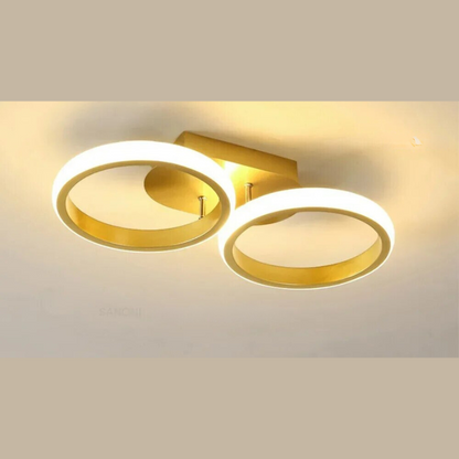 Modern LED Ring Chandelier – Minimalist Ceiling Light for Living Room and Dining Area | Karnz