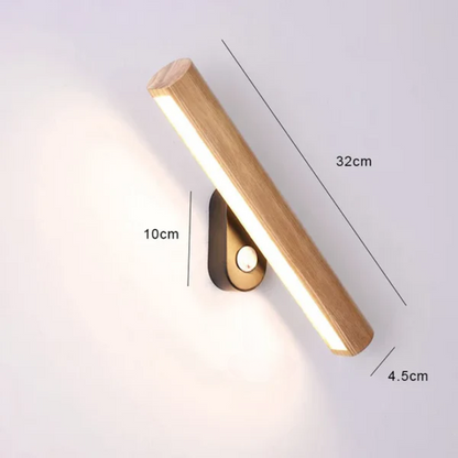 LED Wooden Wall Light – Modern Wall Lamp for Bedroom | Brehn