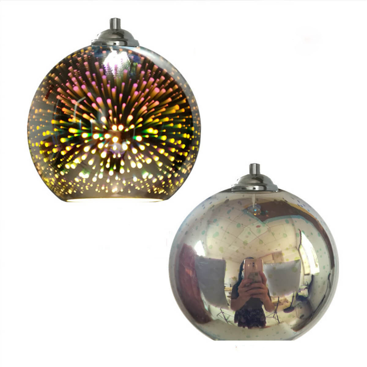 Frendorf | 3D Fireworks Glass Pendant Light | Creative Colored Glass Design