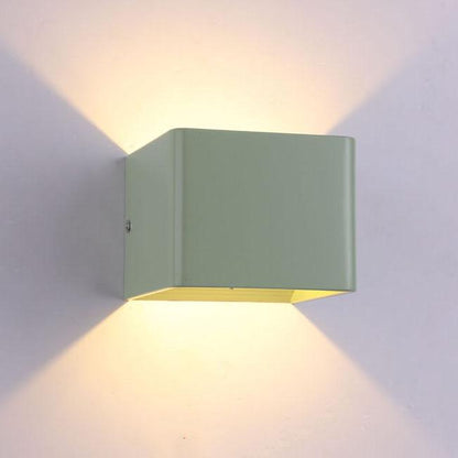 Modern LED Mini Square Wall Lamp | Aluminium | Multifunctional Lighting for Living Room & Bedroom | Karnz