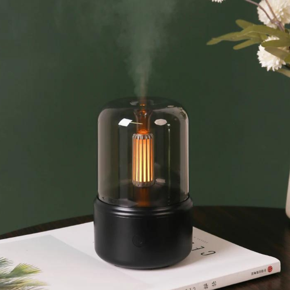 Retro Aroma Diffuser with Night Light – USB Humidifier for Essential Oils for Home and Office