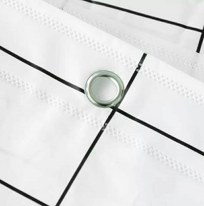 Minimalist Checkered Shower Curtain