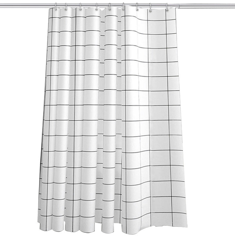 Minimalist Checkered Shower Curtain