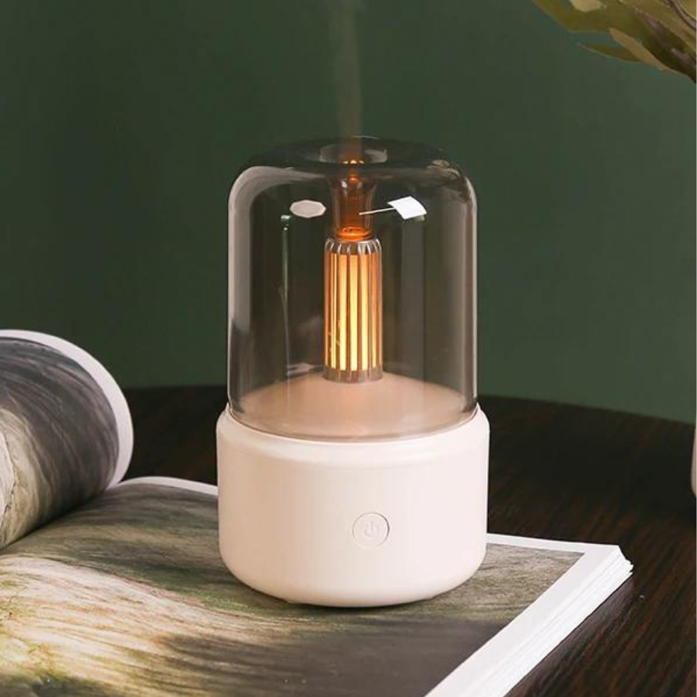 Retro Aroma Diffuser with Night Light – USB Humidifier for Essential Oils for Home and Office