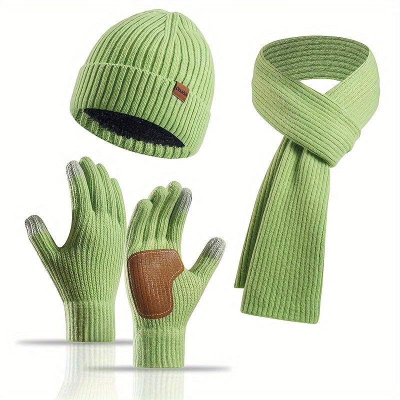 Skanto | Winter Comfort Set – Knit Hat, Scarf, and Gloves for Unisex