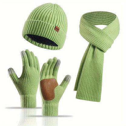 Skanto | Winter Comfort Set – Knit Hat, Scarf, and Gloves for Unisex