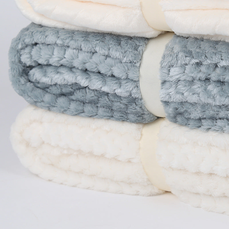 Cozy Embroidered Throw Blanket