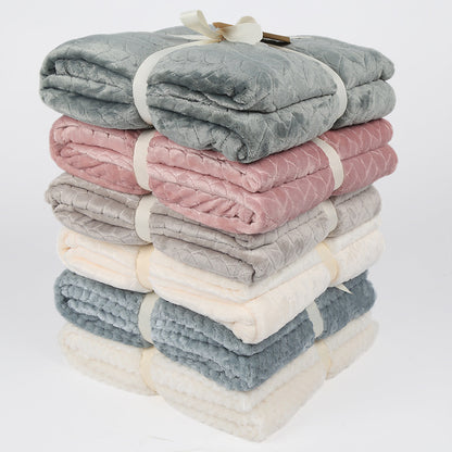 Cozy Embroidered Throw Blanket