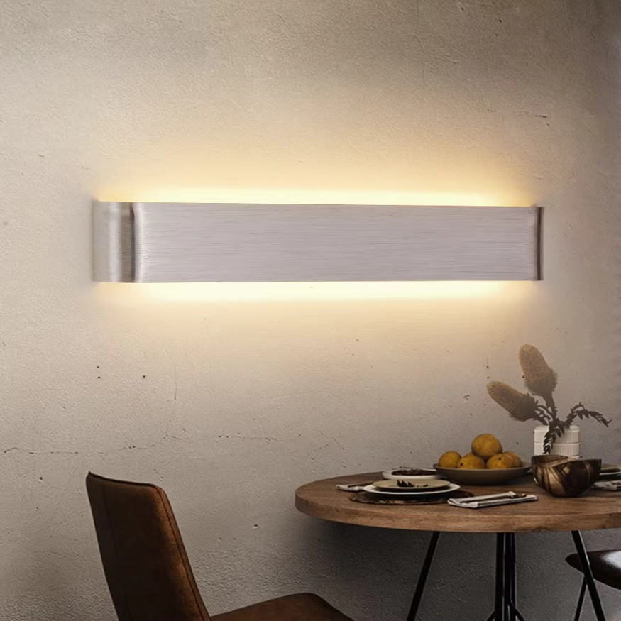 Skanto | Nordic LED Wall Lamp - Modern Brushed Aluminum Indoor Wall Light