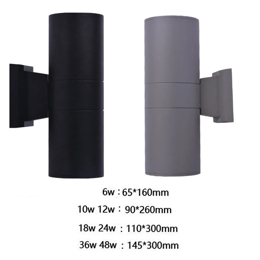 BowLift | Outdoor Wall Light with Black Aluminium Finish