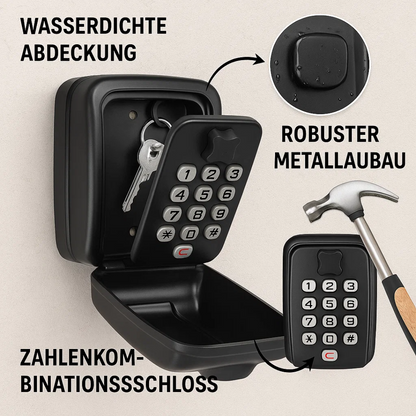 Skanto | KeyGuard Outdoor Safe – Weather-Resistant Wall-Mounted Key Box