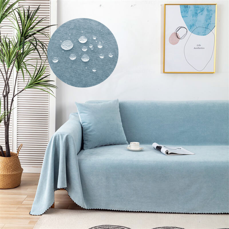 Premium Waterproof Sofa Throw Blanket Covers with Jacquard Edge