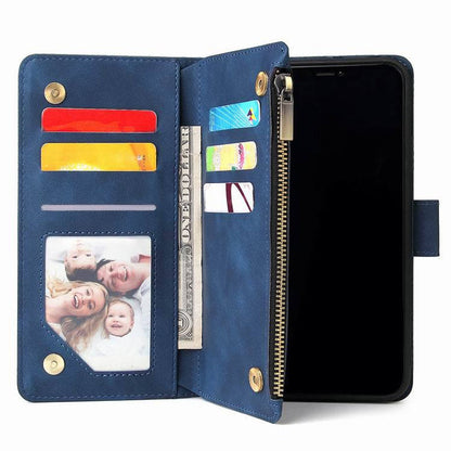 Skanto | Multi-card Zipper Pocket Leather Case for iPhone