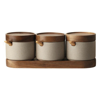 Skanto | Rustic Ceramic Spice Jar Set