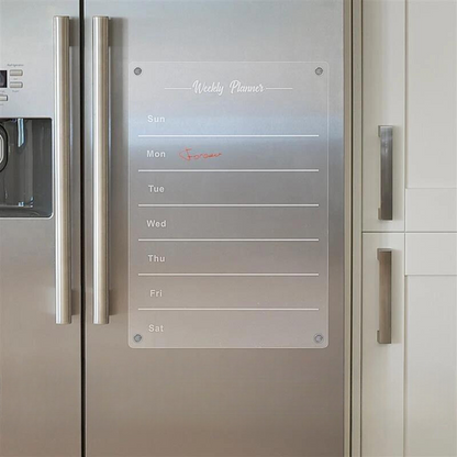 BowLift | Weekly Planner Magnetic Fridge Organizer | Vibrant Markers, Easy Wipe Clean & Ideal for Home Kitchen Management