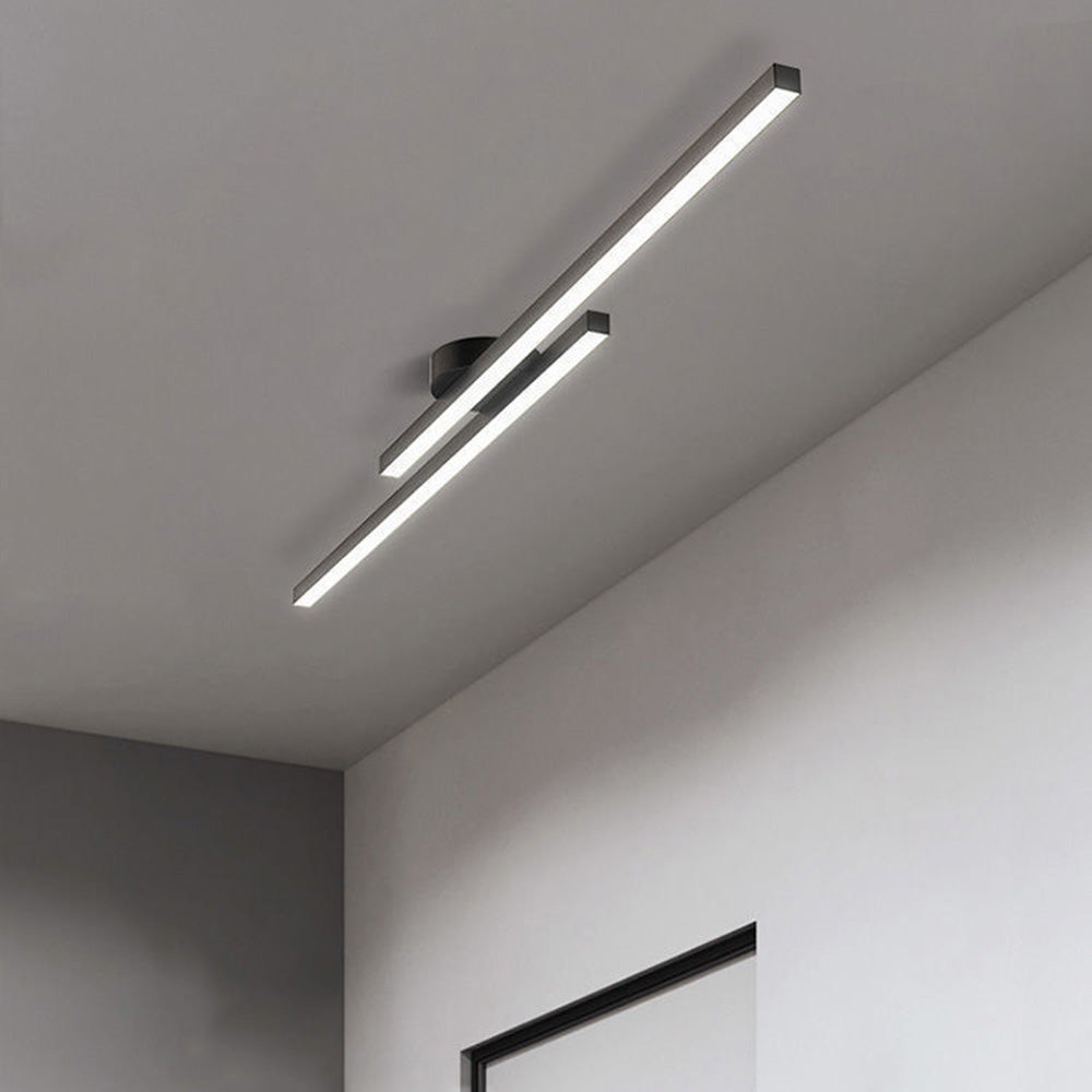 Skanto | Modern Aluminum Semi Flush Mount LED Ceiling Light | Minimalist Design for Living Room, Bedroom & Hallway