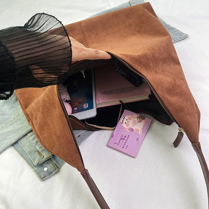 Skanto | Suede Underarm Bag with Large Capacity