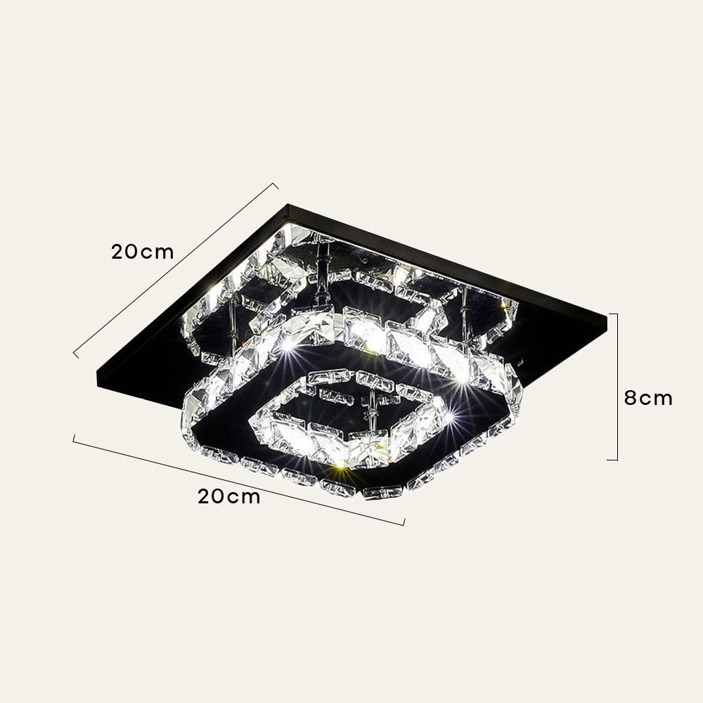 Skanto | Modern Crystal LED Flush Mount Ceiling Light