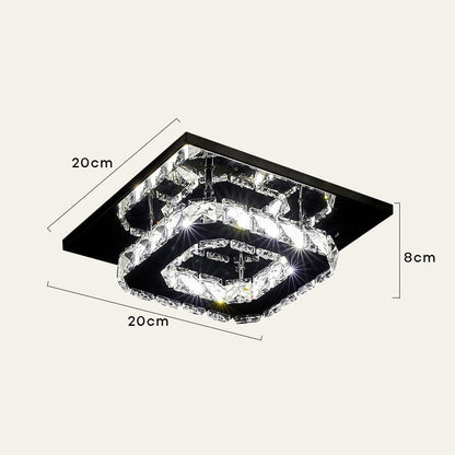 Skanto | Modern Crystal LED Flush Mount Ceiling Light
