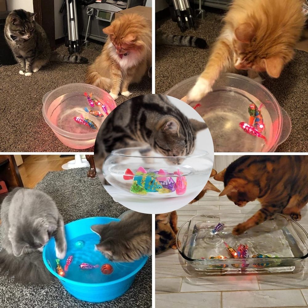 Skanto | AquaPret Interactive Cat Toy – Moving Fish with Lights