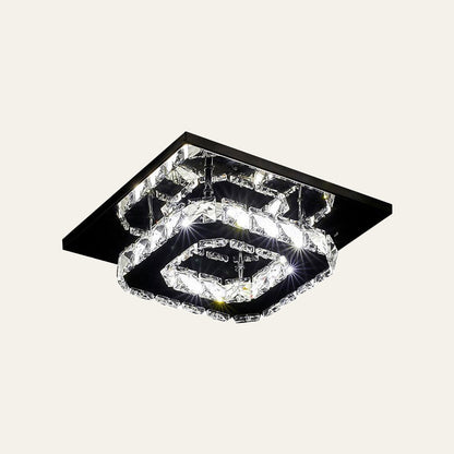 Modern LED Ceiling Light with Crystal Optic
