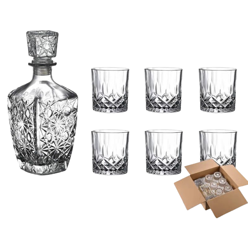 Skanto | RoyalPour - 7-Piece Whiskey Decanter Gift Set