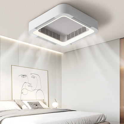 Skanto | Modern bladeless ceiling fan with LED lighting and chandelier