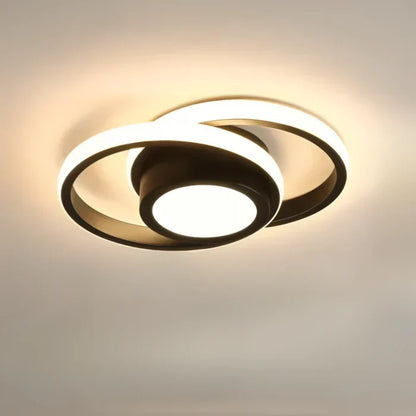 Modern LED Ceiling Lamp with Double Ring Design - Twilight Rings | Skanto