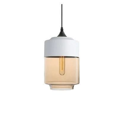 Skanto | Hand-Blown Glass & Wood Pendant Lamp Adjustable