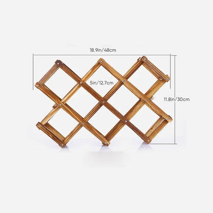 Skanto | Foldable Freestanding Wooden Wine Rack