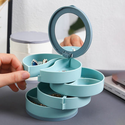 Brehn | Jewelry Box - 360° rotatable storage box for jewelry, maximum protection and organization