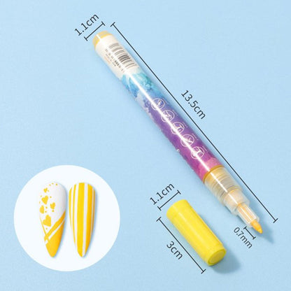Skanto | 12-Color Ultra-Thin Curved Nail Pen