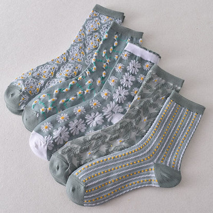 BowLift | Women's Floral Cotton Socks (10 Pairs)