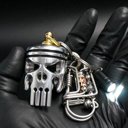 BowLift | Piston Art Skull Keychain