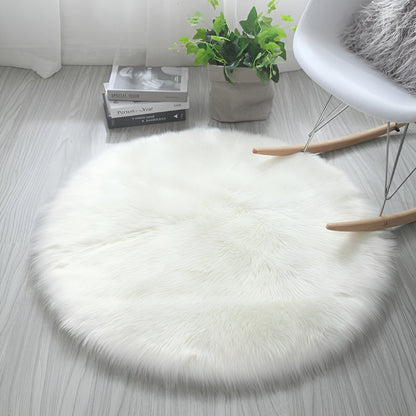 Round Plush Bedroom Floor Rug | Karnz