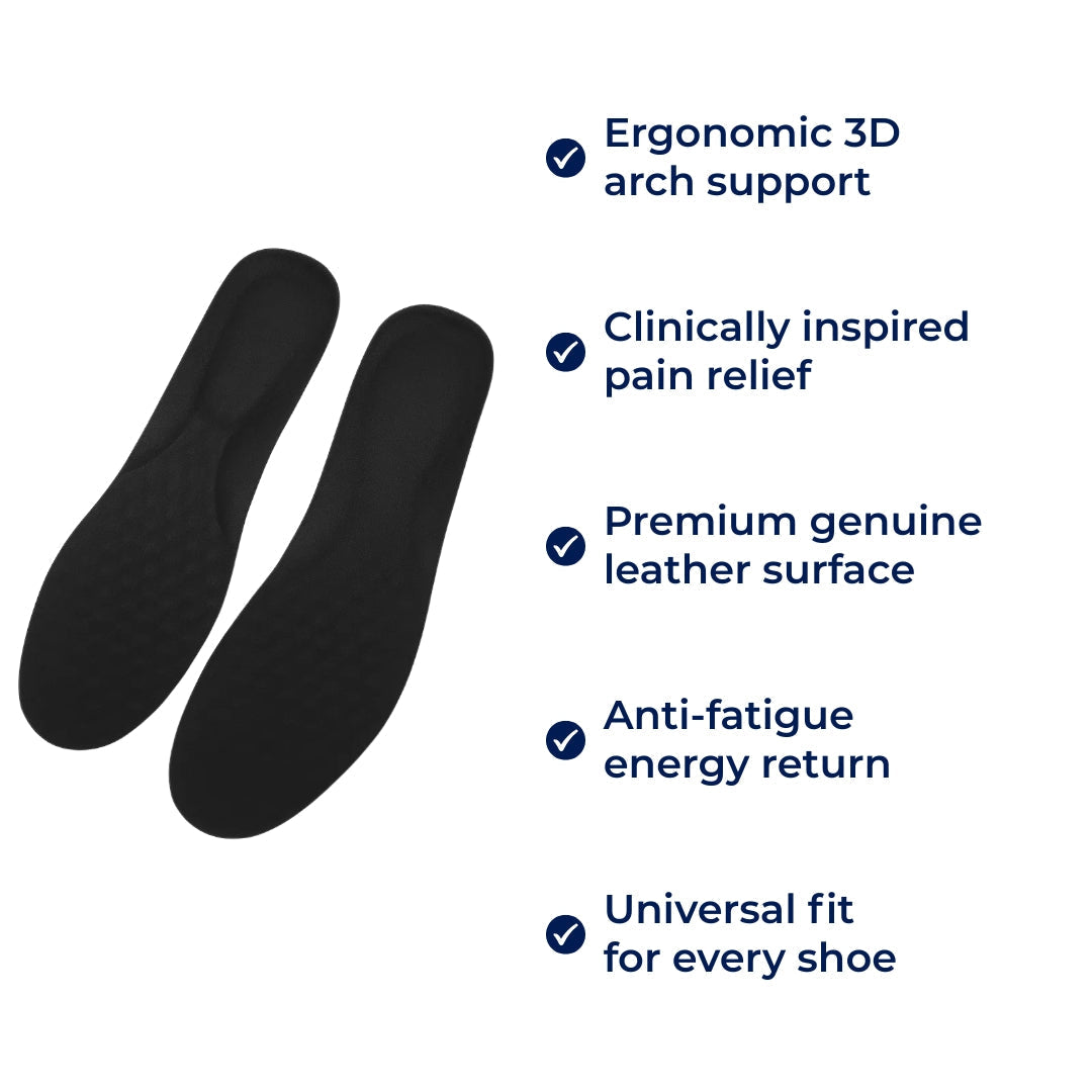 Pain Relief – Leather Breathable – Comfort & Alignment for All-Day Standing & Walking Bowlift