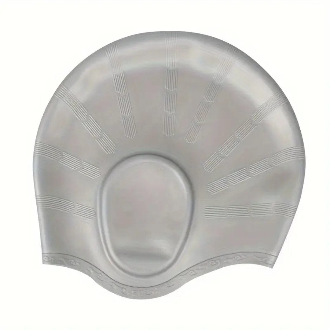 Skanto | Silicone Swim Cap with Ear Protection for Long Hair