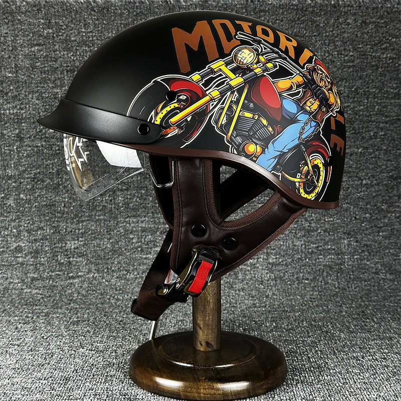City helmet for choppers with a minimalist design