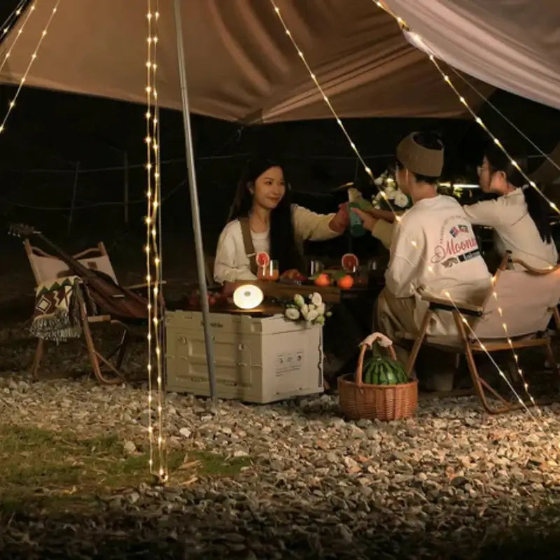 Skanto-in-1 Camp Light | Portable Camping Lantern, String Lights with 8 Light Modes, Rechargeable Power Bank for Outdoor Adventures