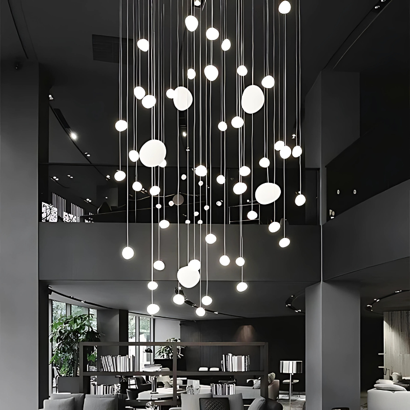 Skanto | Elegant Glass Pebble Pendant Light